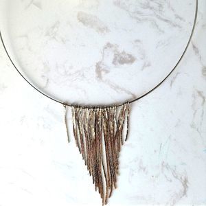 Open choker metal minimalist necklace